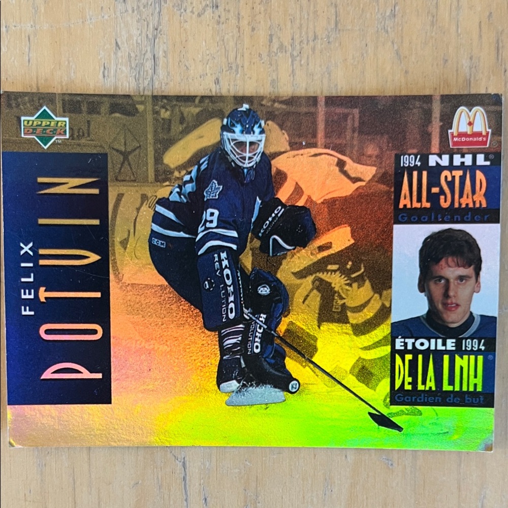 Vintage Upper Deck NHL All-Star Card - Felix Potvin - Toronto Maple Leafs